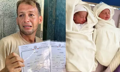 பிறப்பு சான்றிதழுடன் வீடு திரும்பிய தந்தை.. சடலமாய் கிடந்த மனைவியும் குழந்தைகளும்.. வீடியோ