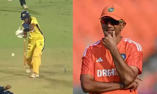 ராகுல் டிராவிட் மகன் அடித்த மிரட்டல் சிக்ஸ்.. வைரலாகும் வீடியோ