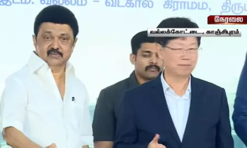 பெண் பணியாளர்களுக்கான சிப்காட் மெகா குடியிருப்பு வளாகம்: மு.க.ஸ்டாலின் திறந்துவைத்தார்