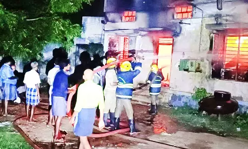 ராஜபாளையம் அருகே  ஆலையில் தீ விபத்து