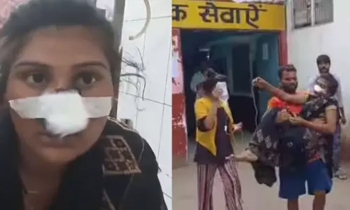 பிறந்த வீட்டுக்கு போக அடம்பிடித்த மனைவியின் மூக்கை அறுத்த கணவன்