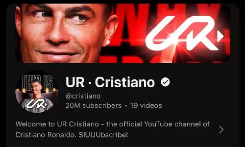 யூடியூபில் 24 மணிநேரத்தில் 20 மில்லியன் சப்ஸ்கிரைபர்ஸ்- ரொனால்டோ சாதனை