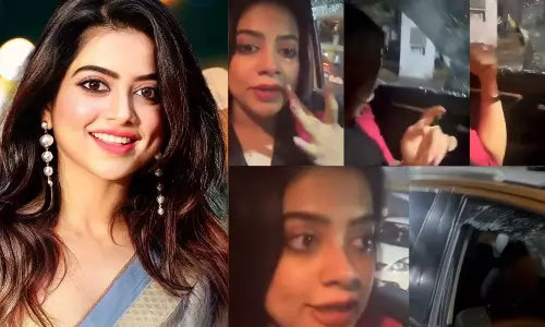 காருக்குள் பெங்காலி நடிகை.. கண்ணாடியை அடித்து உடைத்த பைக்கர்.. சாலையில் பரபரப்பு - வீடியோ