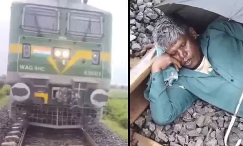 train stopped as man slept on track