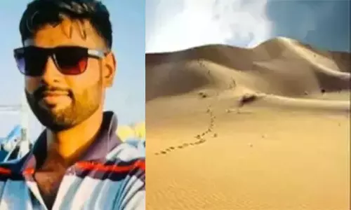 பாலைவனத்தில் சிக்கி தெலுங்கானா வாலிபர் உயிரிழப்பு