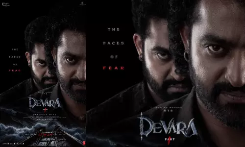 தேவரா படத்தில் இரு வேடங்களில் ஜூனியர் என்.டி.ஆர் - வைரலாகும் போஸ்டர்