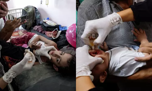 போலியோ முகாம் தொடங்கும் முன் காசாவை தாக்கிய இஸ்ரேல் - ஒரே நாளில் 49 பேர் பலி