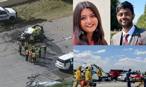 அமெரிக்காவில் நடந்த கார் விபத்தில் தமிழகத்தை சேர்ந்த இளம்பெண் உட்பட 4 இந்தியர்கள் உடல் கருகி பலி