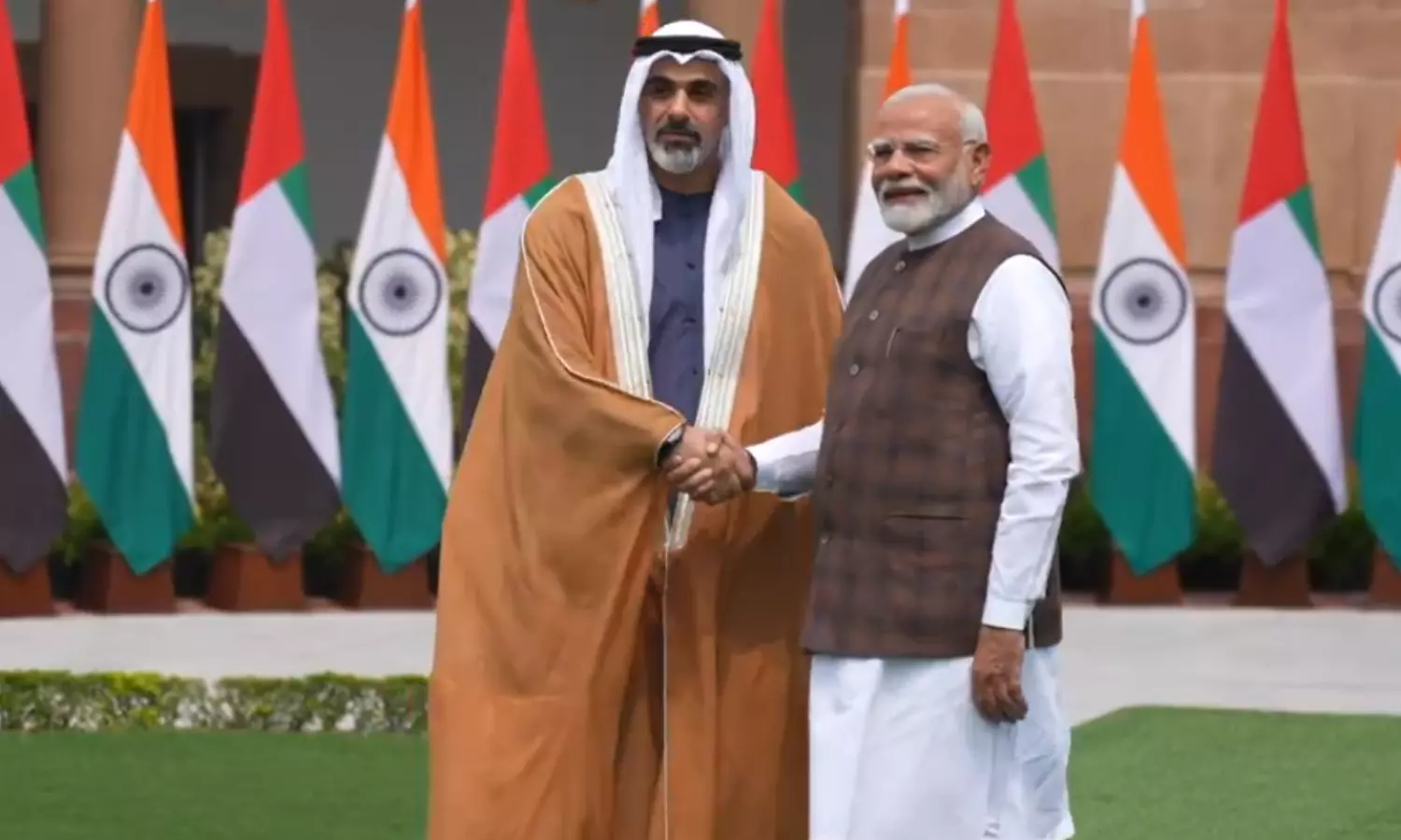 PM Modi and  HH Sheikh Khaled