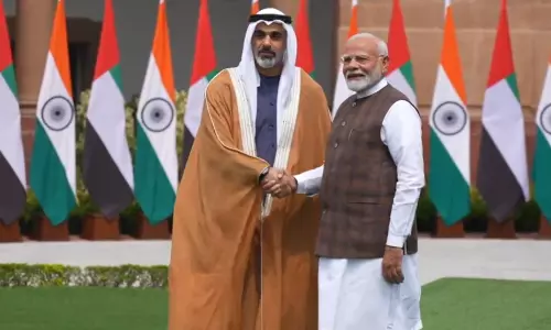PM Modi and  HH Sheikh Khaled
