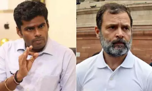 இந்தியை திணித்தது யார்..?-  ராகுலுக்கு அண்ணாமலை கேள்வி