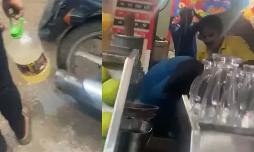 ஜூஸில் சிறுநீர் - கடையின் உரிமையாளரை வெளுத்த பொதுமக்கள்