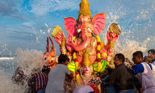 சென்னை, ஆவடி, தாம்பரம் பகுதிகளில் 2500 விநாயகர் சிலைகள் கரைப்பு