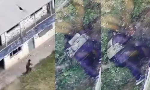 காஷ்மீர்: பயங்கரவாதிகளுக்கும் ராணுவத்துக்கும் இடையே இறுதி ஷூட் அவுட் - பரபரப்பூட்டும் டிரோன் வீடியோ