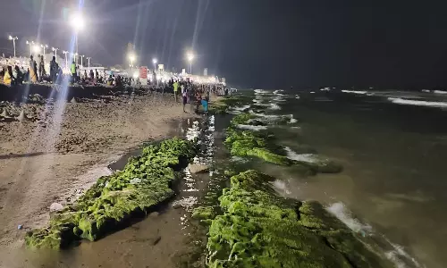 சுமார் 50 அடி தூரத்திற்கு திருச்செந்தூரில் கடல் உள்வாங்கியது