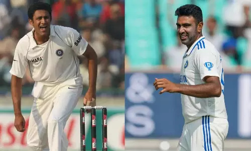 ashwin test record kumble warne