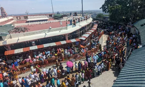 பழனியில் அலைமோதிய பக்தர்கள் கூட்டம்- 4 மணிநேரம் காத்திருந்து சாமி தரிசனம்