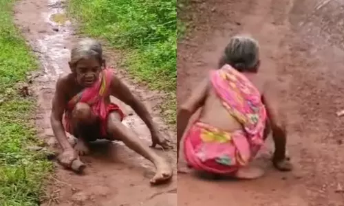 தவழ்ந்து வந்தா பென்ஷன் தருவேன்.. மூதாட்டியை சித்ரவதை செய்த அரசு அதிகாரி - வீடியோ