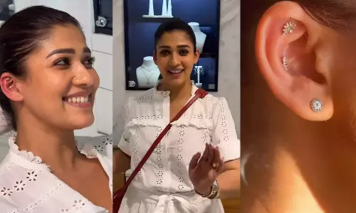 காது குத்திக் கொண்ட நயன்தாரா