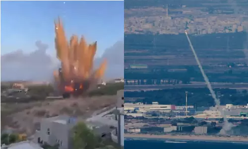 மொசாட் உளவு அமைப்பின் தலைமையகத்துக்கு  குறி..  ஹிஸ்புல்லா ஏவுகணைகளால் இஸ்ரேல் தலைநகரில் பதற்றம்