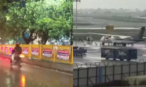 சென்னையில் மழை- விமான சேவை பாதிப்பு