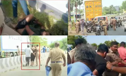 கேரளா ஏடிஎம்-களில் கொள்ளையடிக்கப்பட்ட பணத்துடன் பிடிபட்ட கண்டெய்னர்: துப்பாக்கியுடன் கொள்ளையர்கள் இருப்பதால் பரபரப்பு