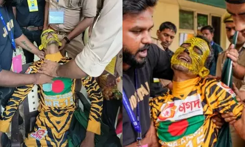 கான்பூர் டெஸ்ட்:  வங்கதேச ரசிகர் மீது தாக்குதல்.. மைதானத்தில் பரபரப்பு - வீடியோ