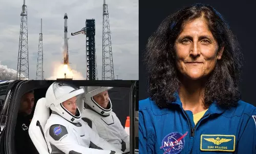 விண்வெளியில் சிக்கிய சுனிதா வில்லியம்ஸை  மீட்க புறப்பட்டது டிராகன் விண்கலம் - வீடியோ