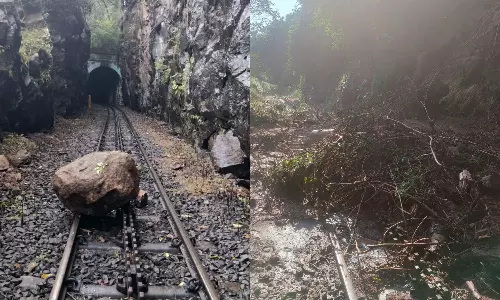 3 இடங்களில் மண்சரிவு- மலை ரெயில் சேவை இன்று ரத்து