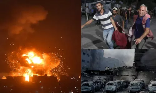 காசாவில்  பள்ளி மற்றும் மசூதி மீது இஸ்ரேல் குண்டு மழை.. 26 பேர் பலி - 93 பேர் படுகாயம்