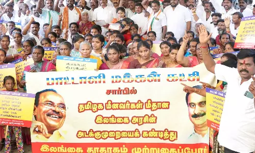 சென்னையில் பா.ம.க.வினர் இலங்கை தூதரக முற்றுகை போராட்டம்