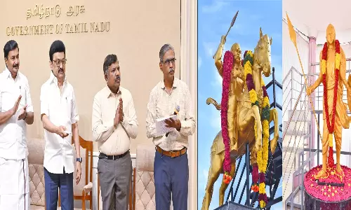 ஆங்கிலேயரை எதிர்த்து போரிட்ட வெண்ணி காலாடி-குயிலி சிலைகளை முதலமைச்சர் மு.க.ஸ்டாலின் திறந்து வைத்தார்