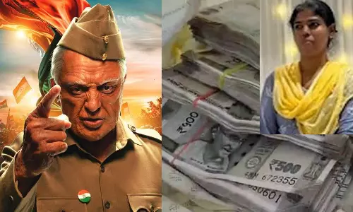 இந்தியன் பட பாணியில் லஞ்சம் வாங்கிய மனைவியை காட்டிக் கொடுத்த கணவர்- வைரலாகும் வீடியோ