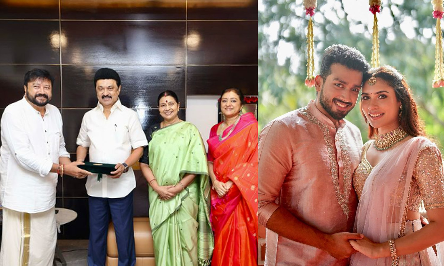 Jayaram presented his son's wedding invitation to CM MK Stalin / ஜெயராம்  தனது மகனின் திருமண அழைப்பிதழை மு.க.ஸ்டாலினிடம் வழங்கினார்