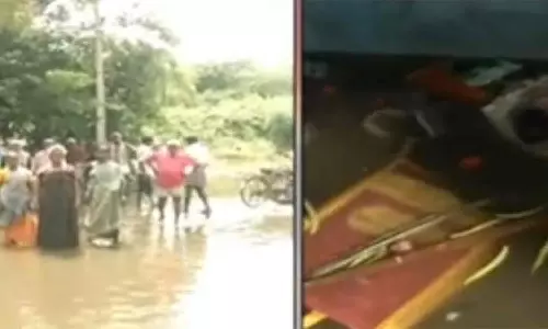 சேலத்தாம்பட்டி ஏரி நிரம்பி 200 வீடுகளை வெள்ளம் சூழ்ந்தது