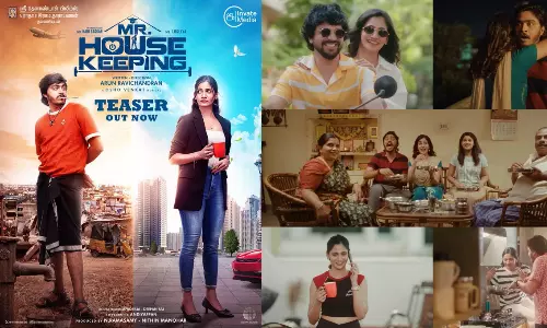 ஹரி பாஸ்கர் - லாஸ்லியா இணைந்து நடித்துள்ள மிஸ்டர் ஹவுஸ் கீப்பிங் படத்தின் டீசர் வெளியீடு