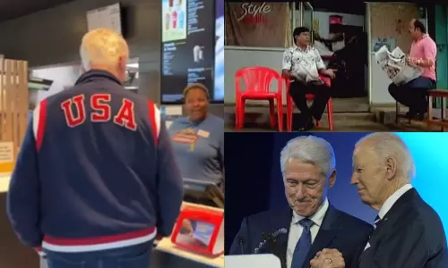 பில் கிளிண்டன் தெரியுமா.. பாவம் எப்படி இருந்த மனுஷன் -  உணவகத்தில் நடந்த சுவாரஸ்ய சம்பவம் - வீடியோ