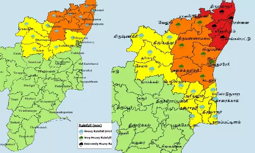 சென்னை உள்பட 4 மாவட்டங்களுக்கு விடுக்கப்பட்ட ரெட் அலர்ட் விலக்கி கொள்ளப்பட்டது