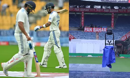 இந்தியா - நியூசிலாந்து டெஸ்ட் தொடர்.. 3 விக்கெட் இழந்து தடுமாறும் இந்தியா.. மழையால் ஆட்டம் பாதிப்பு