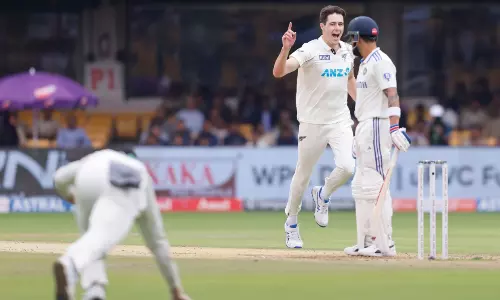 இந்தியா - நியூசிலாந்து டெஸ்ட் தொடர்.. உணவு இடைவேளையில் இந்தியா 34/6