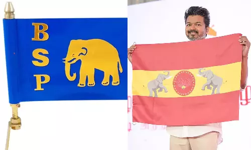 த.வெ.க கொடியில் யானை சின்னத்தை நீக்காவிட்டால் சட்ட நடவடிக்கை- பகுஜன் சமாஜ் நோட்டீஸ்