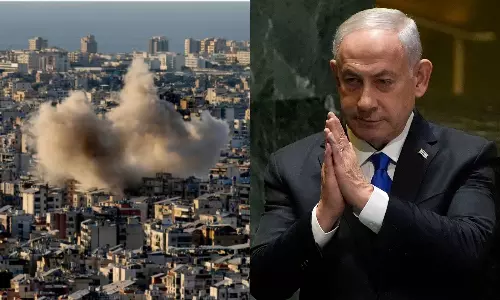 வீட்டைத் தாக்கியதால்  வெலவெலத்த நேதன்யாகு.. லெபனான் - காசா மீது சரமாரி தாக்குதல் - 73 பேர் பலி