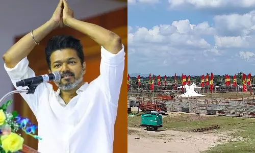 விஜய் கட்சி மாநாடு பணிகள் 90 சதவீதம் நிறைவு- பாதுகாப்பு ஏற்பாடுகள் குறித்து ஐ.ஜி. ஆலோசனை