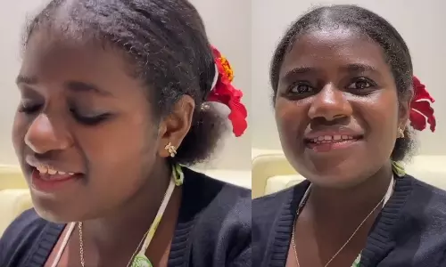 தமிழ் பாடல்களை அழகிய குரலில் பாடும் ஆப்பிரிக்க பெண் - வீடியோ