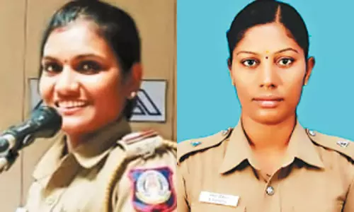 மோட்டார் சைக்கிள் மீது கார் மோதி விபத்து: பெண் சப்-இன்ஸ்பெக்டர், காவலர் உயிரிழப்பு