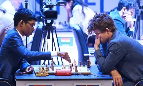 ரேபிட் செஸ் போட்டி: கார்ல்சென்- பிரக்ஞானந்தா ஆட்டம் டிரா