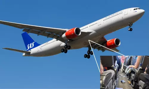 35,000 அடி உயரத்தில் பறக்கும்போது டர்புலன்ஸ்.. சீட்டில் இருந்து எகிறிய விமான பயணிகள் - வீடியோ