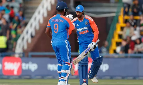 ருத்ர தாண்டவமாடிய திலக் வர்மா, சஞ்சு சாம்சன்: இந்தியா 283 ரன்கள் குவிப்பு