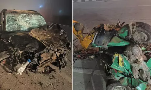 உத்தரபிரதேசத்தில் கோர விபத்து: புதுமண தம்பதி உட்பட 7 பேர் பலி