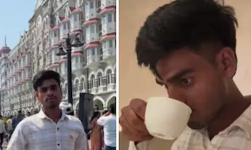 தாஜ் ஓட்டலில் டீ குடித்து கனவை நினைவாக்கிய இளைஞர்- வீடியோ வைரல்